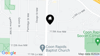 Map of 1967 113th Avenue NW, Coon Rapids MN, 55433