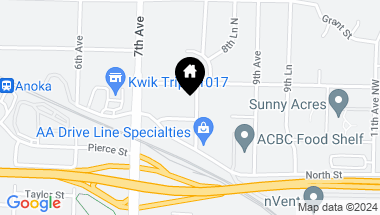 Map of 2703 8th Avenue, Anoka MN, 55303
