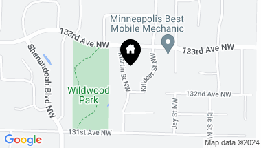Map of 13237 Martin Street NW, Coon Rapids MN, 55448