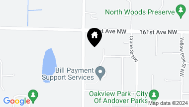 Map of 16010 Eagle Street NW, Andover MN, 55304
