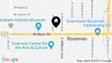Map of 129 W Main Street, Bozeman MT, 59715