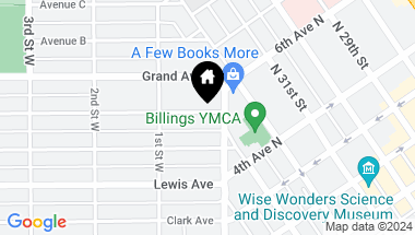 Map of 10 Alderson Avenue, Billings MT, 59101