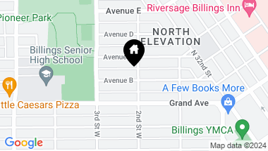 Map of 203 Avenue B, Billings MT, 59101