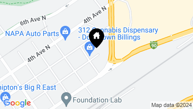 Map of 811 2nd Avenue N, Billings MT, 59101