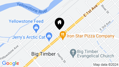 Map of 406 E 1st Avenue, Big Timber MT, 59011