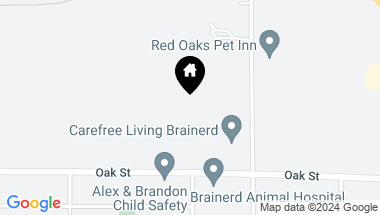 Map of 2723 Oak Street, Brainerd MN, 56401