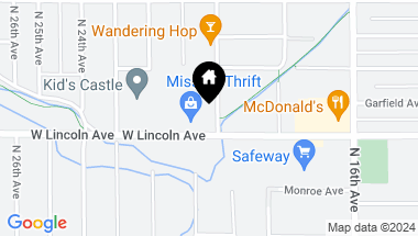 Map of 2001 W Lincoln Avenue, Yakima WA, 98902