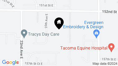Map of 2502 152nd ST E, Tacoma WA, 98445