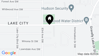 Map of 8210 Washington Boulevard SW, Lakewood WA, 98498