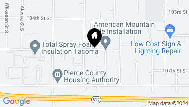 Map of 10604 13th Avenue Ct S, Tacoma WA, 98444