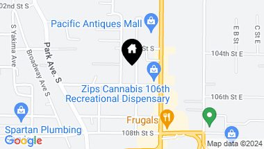 Map of 10426 Croft Street S, Tacoma WA, 98444