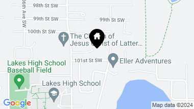 Map of 10024 100th Street Ct SW, Lakewood WA, 98498