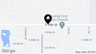 Map of 1502 S 84th Street, Tacoma WA, 98444