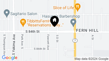 Map of 8244 S D Street , -5823, Tacoma WA, 98404