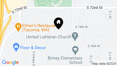 Map of 7410 S Cushman Avenue, Tacoma WA, 98408