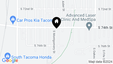 Map of 7409 S Montgomery Street, Tacoma WA, 98409
