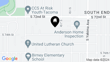 Map of 1017 S 74th Street, Tacoma WA, 98408