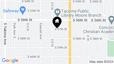 Map of 226 S 57th Street, Tacoma WA, 98408