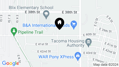 Map of 3851 E N Street, Tacoma WA, 98404