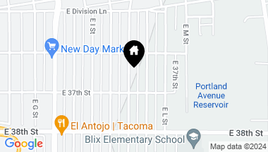 Map of 3625 E K Street, Tacoma WA, 98404