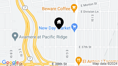 Map of 3607 E F Street, Tacoma WA, 98404