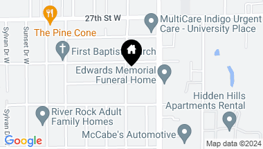 Map of 2915 Louise Avenue W, University Place WA, 98466