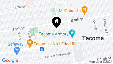 Map of 901 S 10th Street, Tacoma WA, 98405