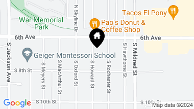 Map of 623 S Howard Street, Tacoma WA, 98465