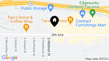 Map of 6605 6th Avenue, Tacoma WA, 98406