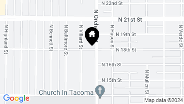 Map of 5102 N 18th Street, Tacoma WA, 98406