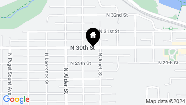 Map of 3012 N 30th Street, Tacoma WA, 98407
