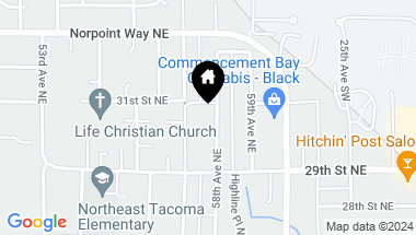 Map of 2938 58th Avenue NE, Tacoma WA, 98422