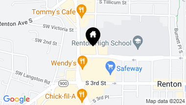 Map of 100 S 2nd Street, Renton WA, 98057