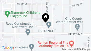 Map of 453 Rosario Place NE, Renton WA, 98059