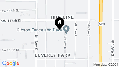 Map of 11639 3rd Avenue S, Seattle WA, 98168