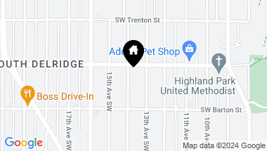 Map of 9012 14th Avenue SW, Seattle WA, 98106