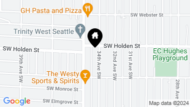 Map of 7711 34th Avenue SW, Seattle WA, 98126