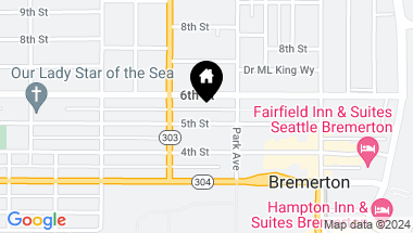 Map of 846 5th Street, Bremerton WA, 98337