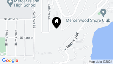 Map of 4250 Crestwood Place , -4239, Mercer Island WA, 98040