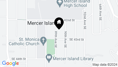 Map of 4244 89th Avenue SE, Mercer Island WA, 98040