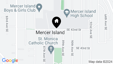 Map of 4204 88th Avenue SE, Mercer Island WA, 98040