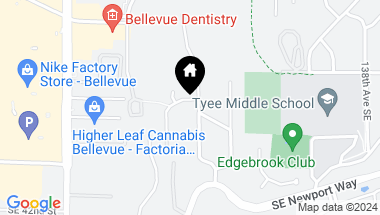 Map of 4101 133rd Avenue SE, Bellevue WA, 98006