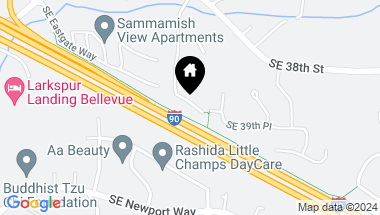 Map of 3845 163rd Avenue SE, Bellevue WA, 98008