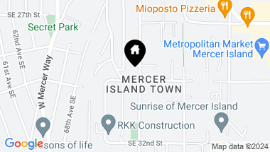 Map of 2823 72nd Avenue SE, Mercer Island WA, 98040