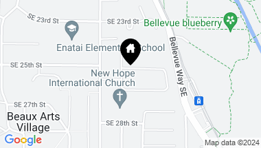 Map of 10913 SE 25th Street, Bellevue WA, 98004