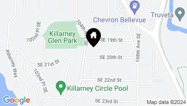 Map of 10416 SE 20th Street, Bellevue WA, 98004