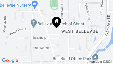 Map of 1121 107th Avenue SE, Bellevue WA, 98004