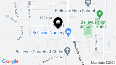 Map of 825 103rd Avenue SE, Bellevue WA, 98004