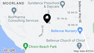 Map of 805 100th Avenue SE, Bellevue WA, 98004
