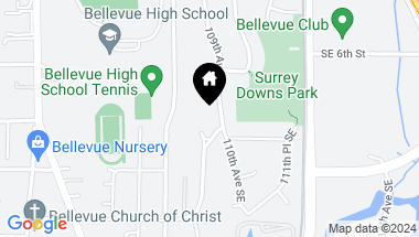 Map of 711 109th Avenue SE, Bellevue WA, 98004